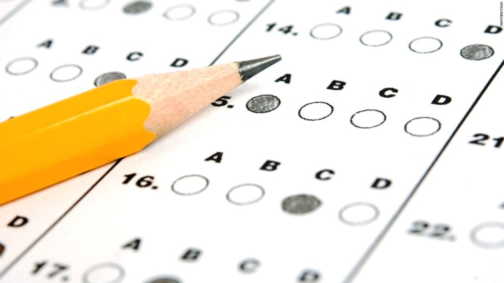 pencil filling out standardized test
